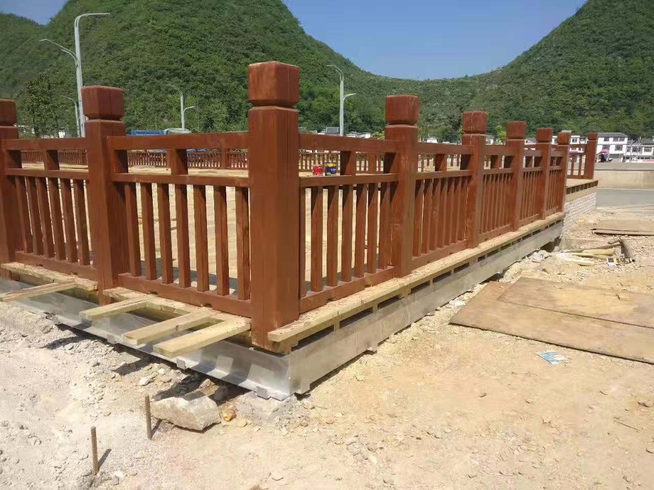 防腐木栏杆工程案例